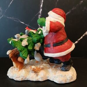 Russ Berrie Santa's Village Figurine,"Winter Wanderers" Hand Painted